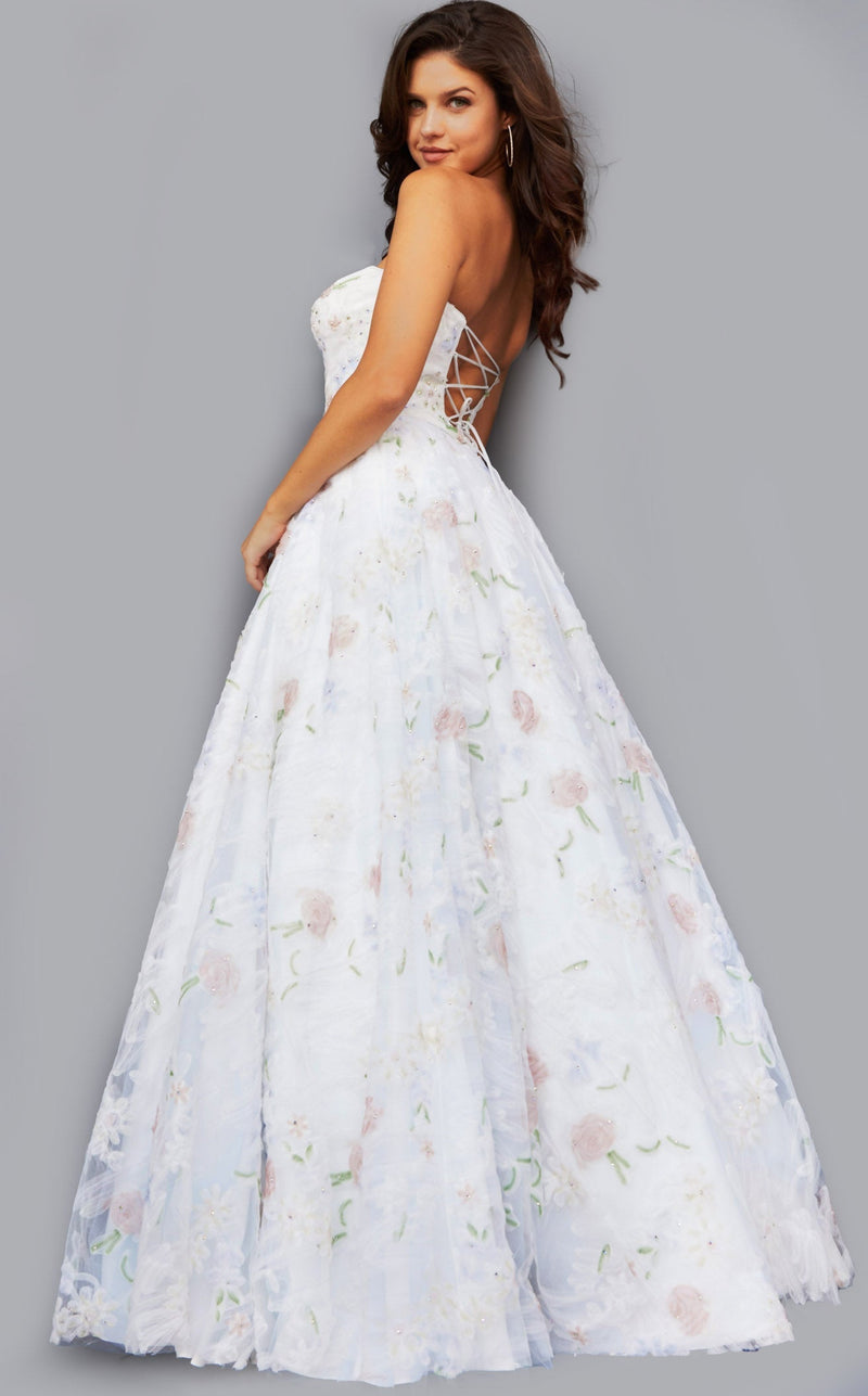 Jovani 07966 Off-White-Multi