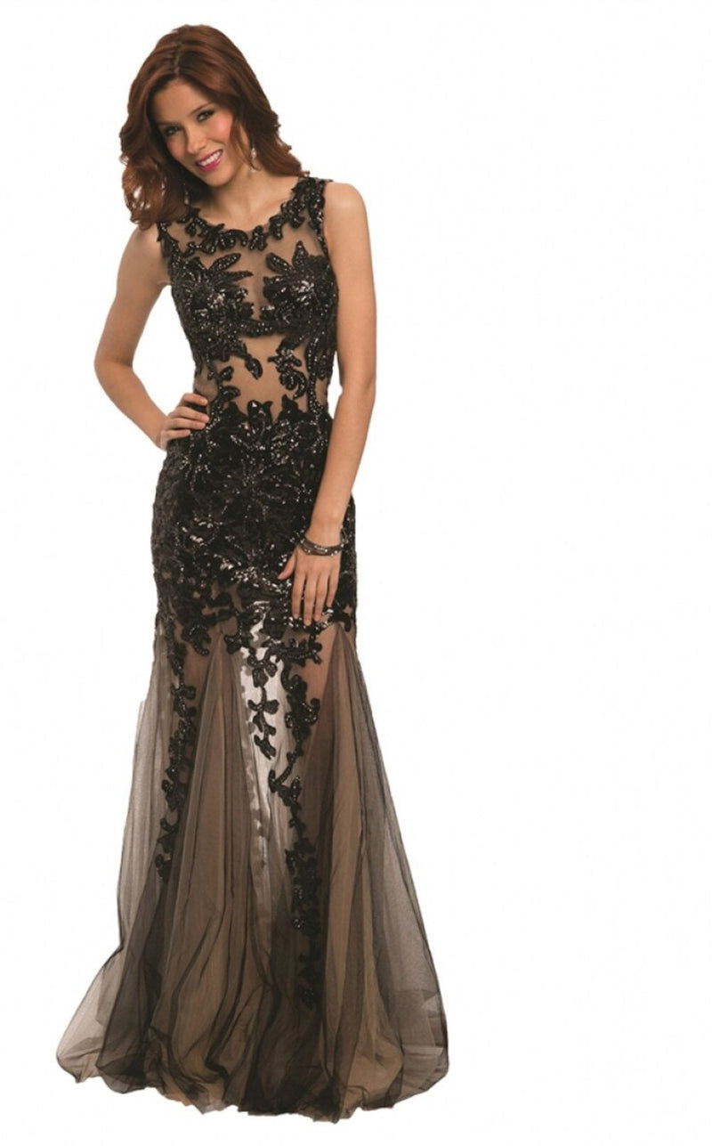 Jovani 24551bg Black-Nude