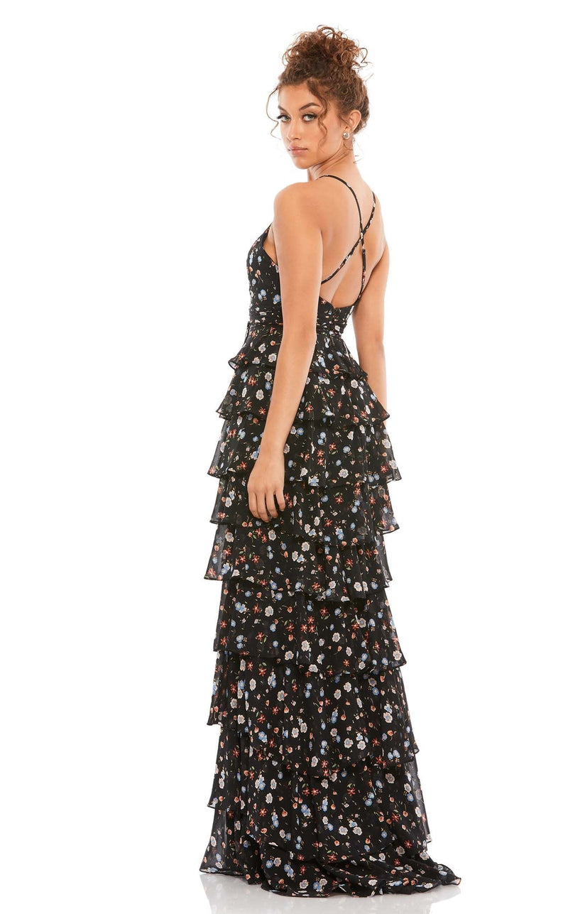 Mac Duggal 26251 Black Floral