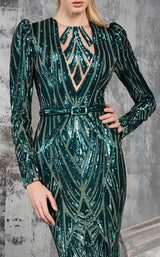 MNM Couture 2628 Green-Silver