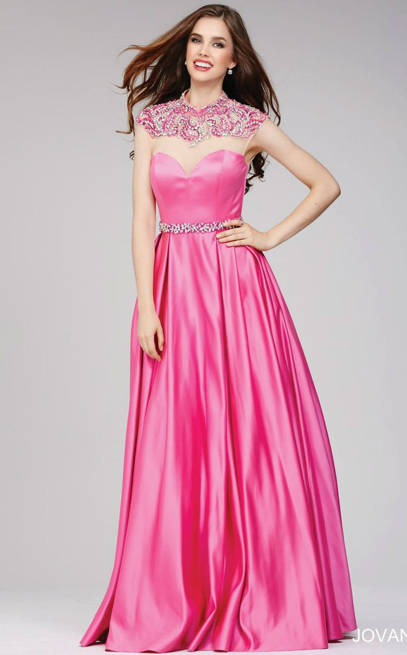 Jovani 28444BG Hot Pink