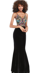 Jovani 290 Black Multi