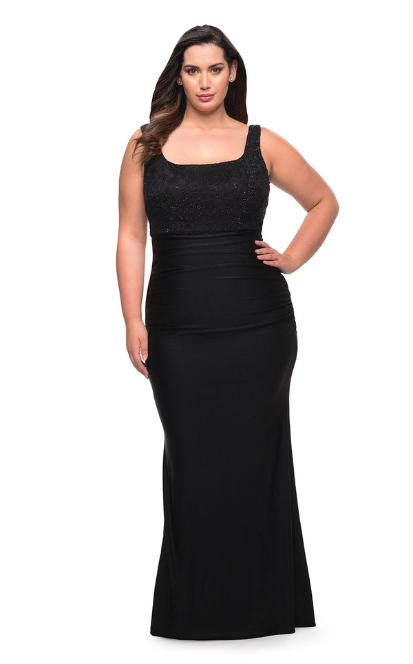 Final Sale Plus Size V-Neck Gown with Twist Front Waist in Black  Black  tie event dresses, Women long sleeve dress, Plus size black tie event  dresses