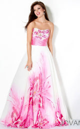 Jovani 30015 White-Print