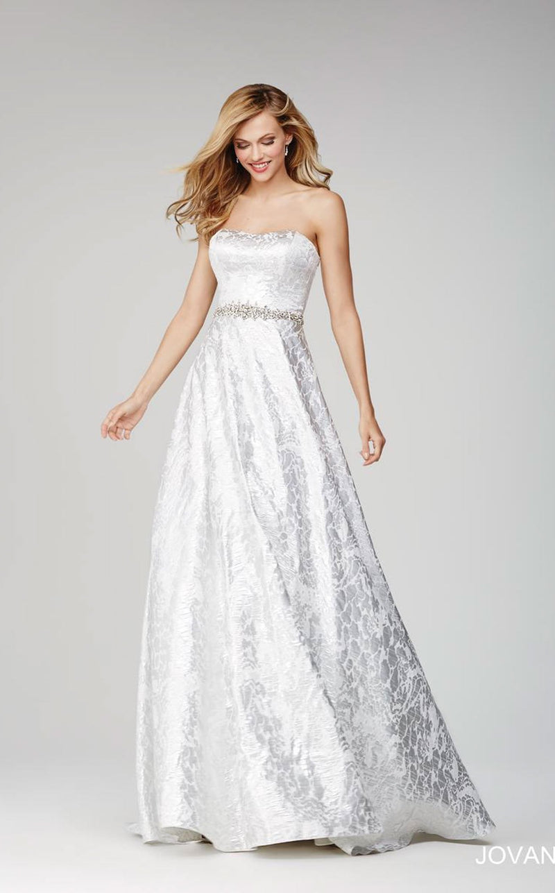 Jovani 31606BG White-Silver