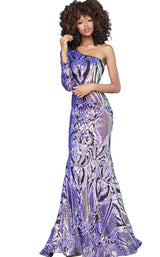 Jovani 3477 Black/Purple