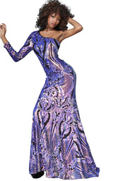 Jovani 3477 Black/Purple