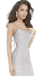 Jovani 355 Silver/Nude