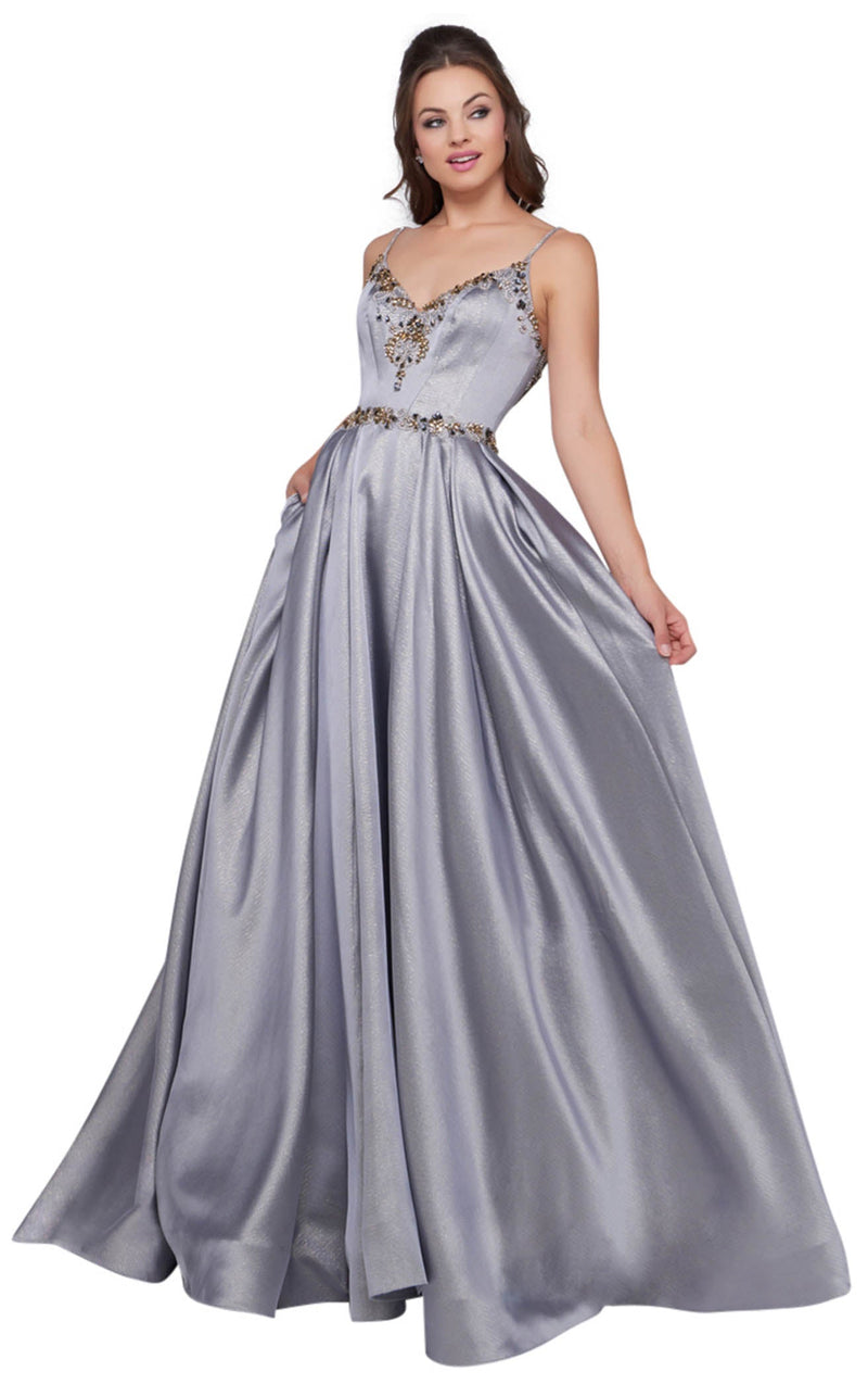 Mac Duggal 40890H Platinum