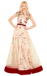 Mac Duggal 40951R Champagne-Rose