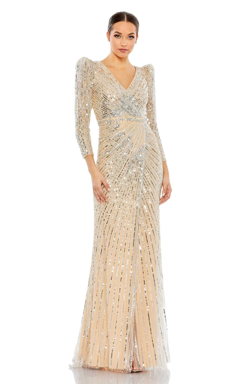 Mac Duggal 41024 Nude/Silver