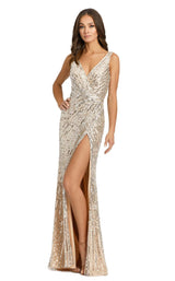 Mac Duggal 41028 Nude/Silver