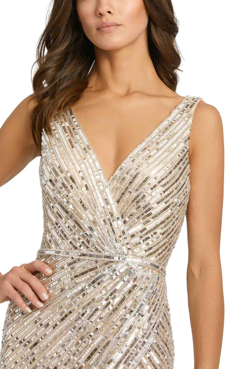 Mac Duggal 41028 Nude/Silver