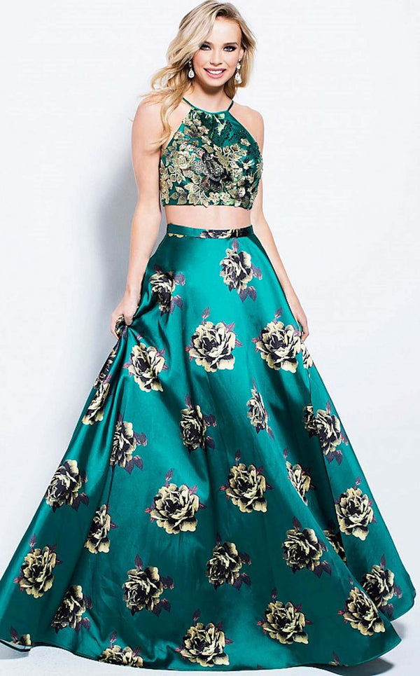 Jovani 41658BG Emerald-Multi