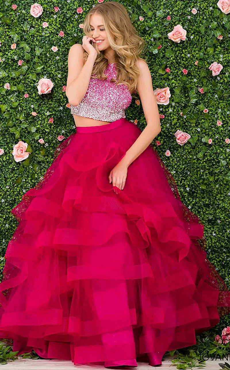 Jovani 42893BG Raspberry