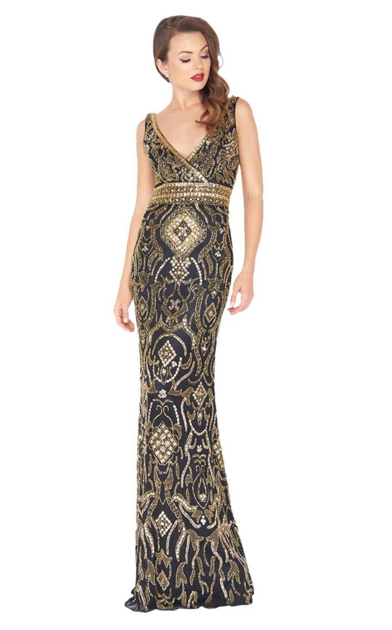 Mac Duggal 4595R Black/Gold