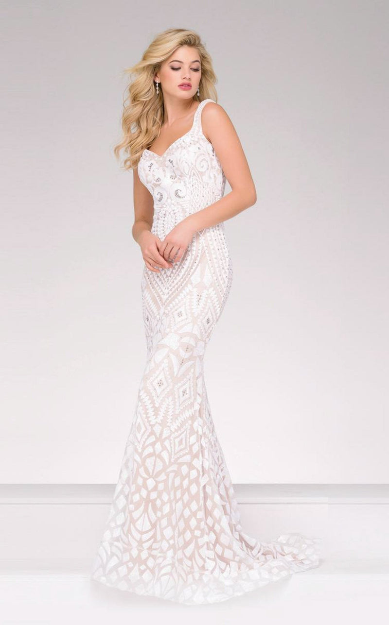 Jovani 47963BG White/Nude