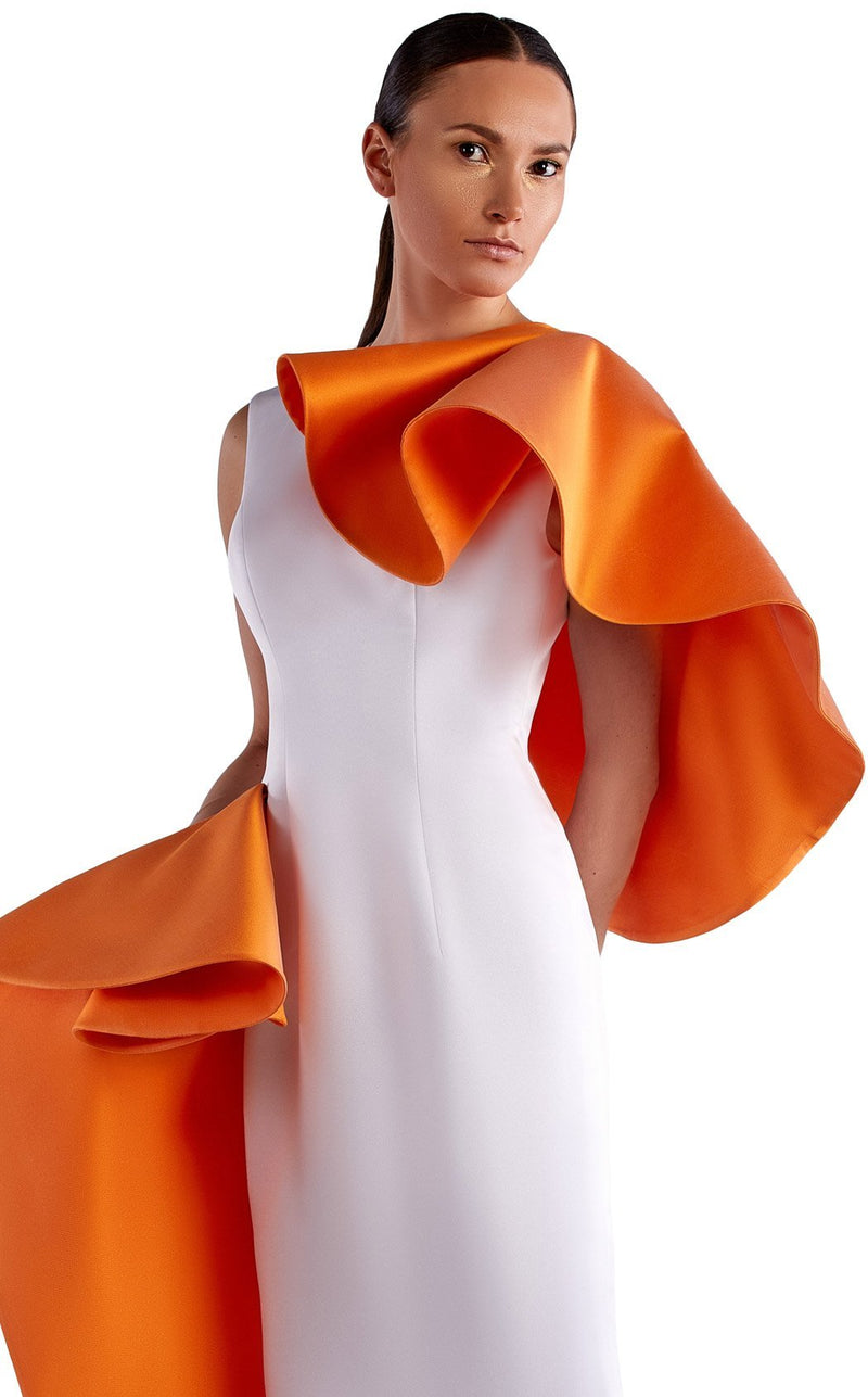 Edward Arsouni Couture SS0480 White-Orange