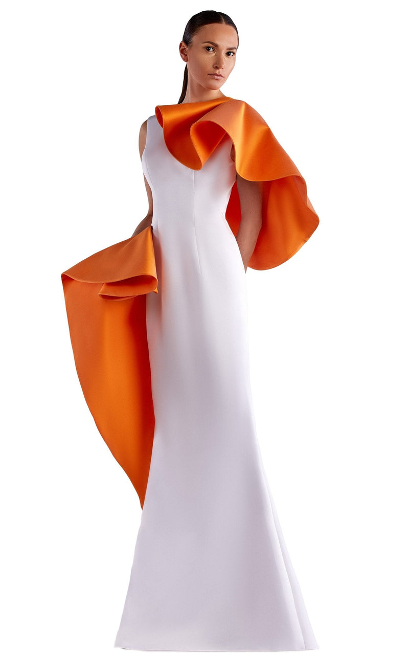 Edward Arsouni Couture SS0480 White-Orange