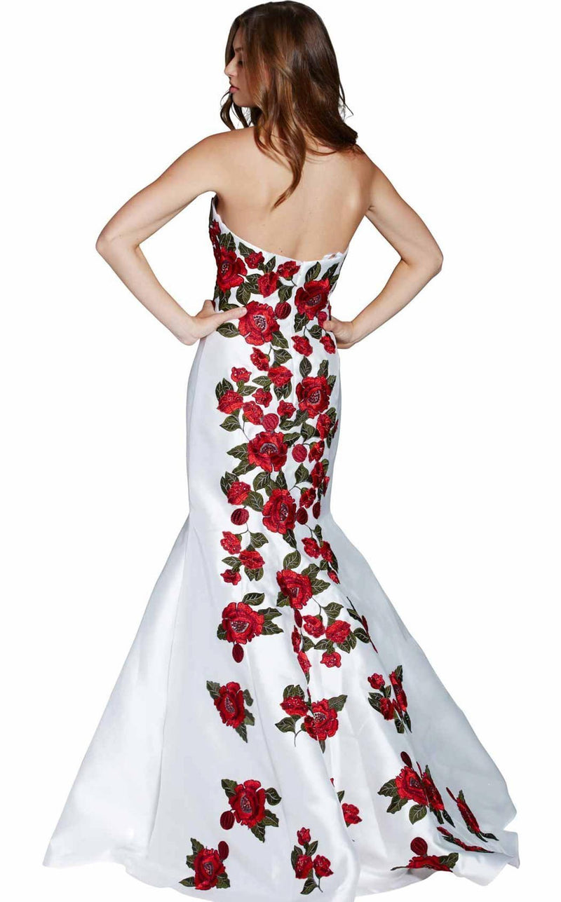 Jovani 48122BG Ivory Multi