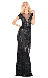 Mac Duggal 4898R Black-Nude