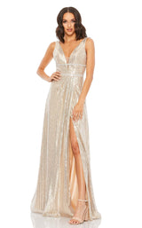 Mac Duggal 49012 Nude/Silver