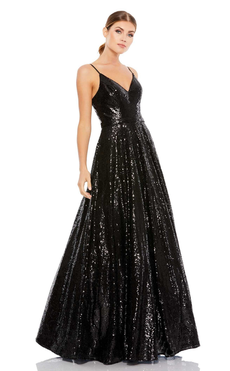 Mac Duggal 49483 Noir Sequin