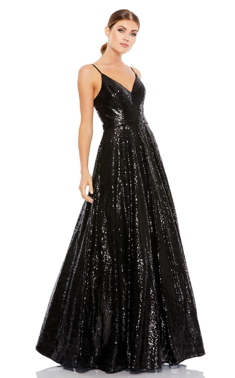 Mac Duggal 49483i Noir-Sequin