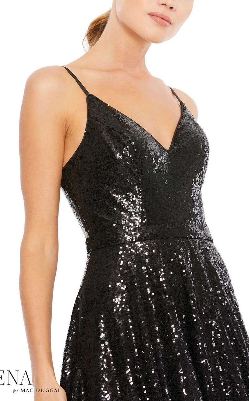 Mac Duggal 49483i Noir-Sequin