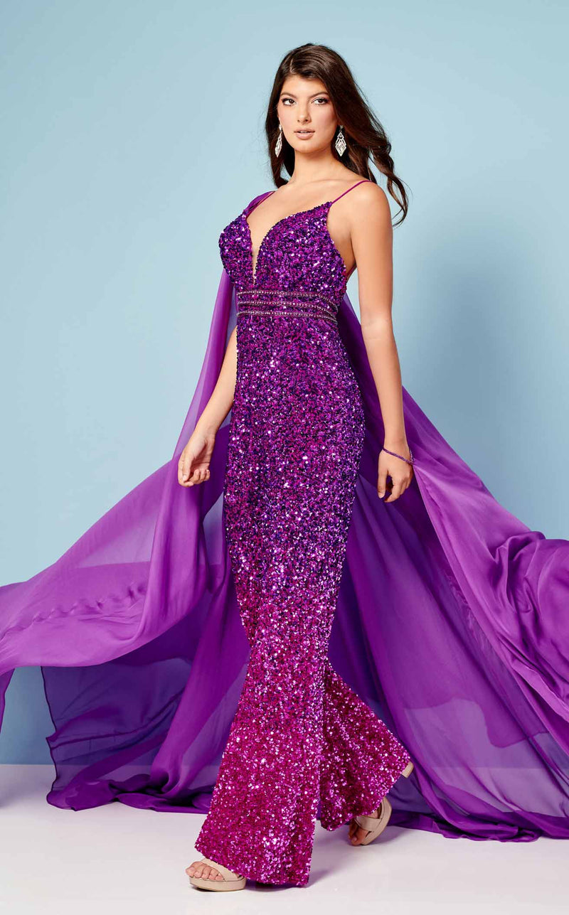 Rachel Allan 50202 Purple Ombre