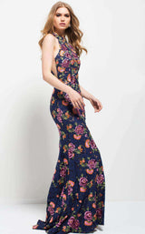 Jovani 50655bg Navy Multi