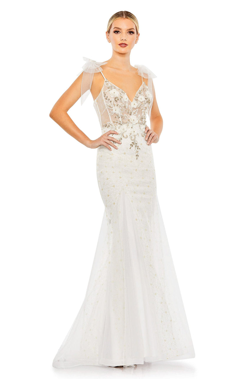 Mac Duggal 50666 White/Gold