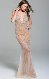 Jovani 51272bg Nude/Silver