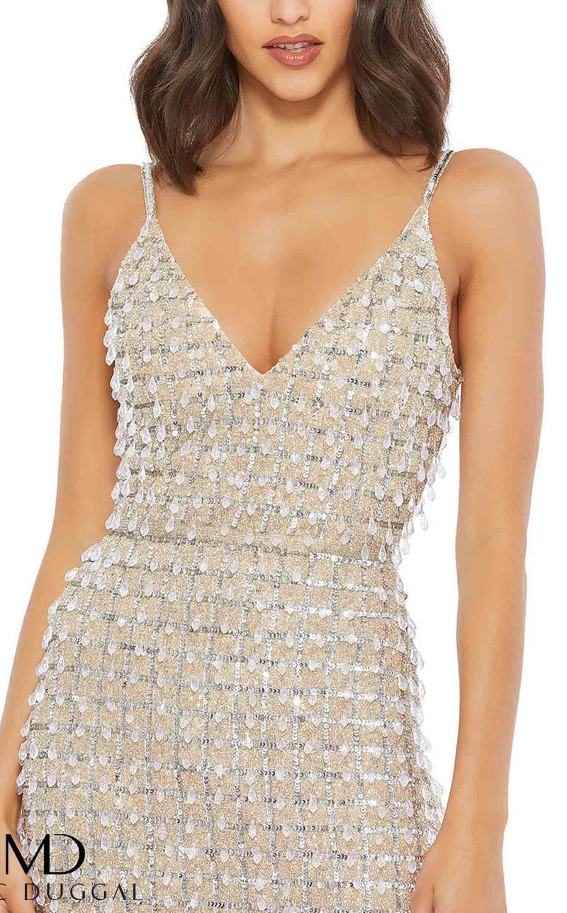 Mac Duggal 5394D Nude/Silver