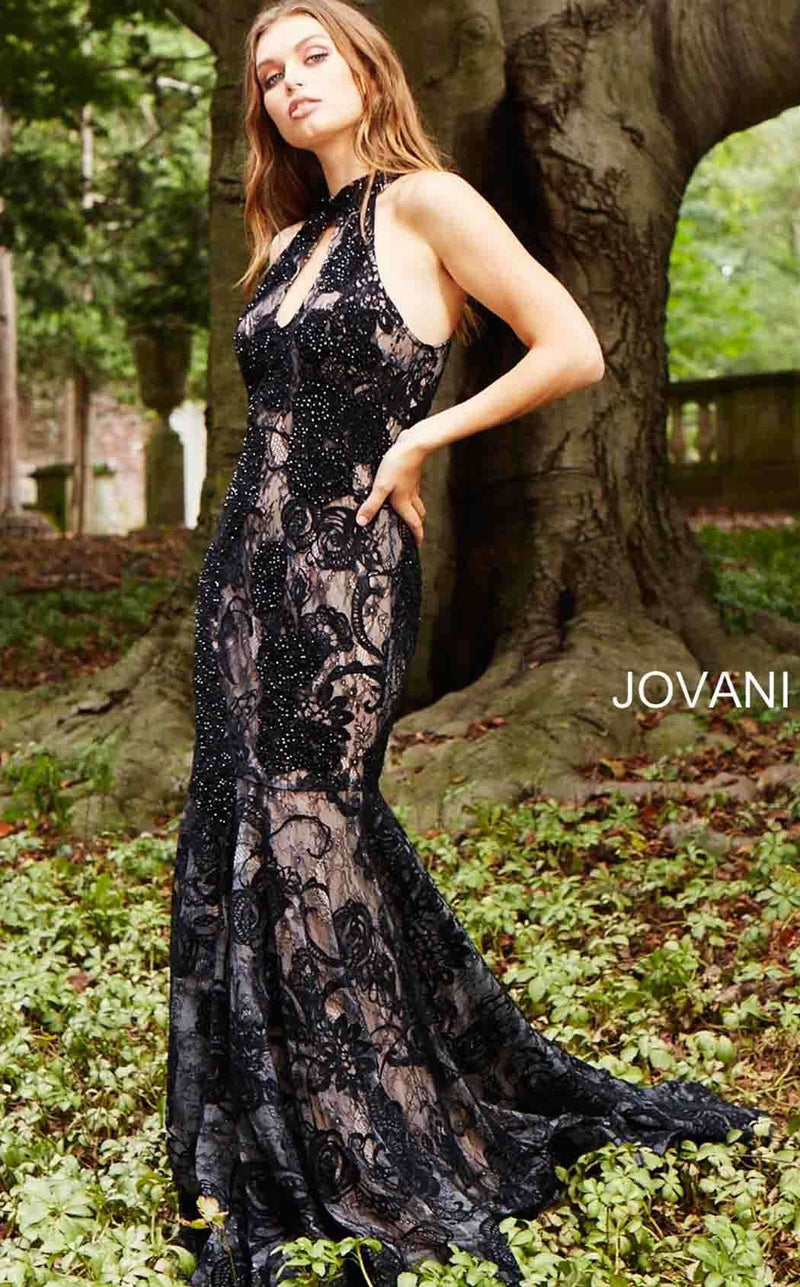 Jovani 54834 Black-Nude