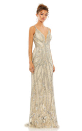 Mac Duggal 5517 Silver/Nude