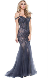 Jovani 55876 Charcoal-Nude