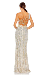 Mac Duggal 5687 Nude-Silver