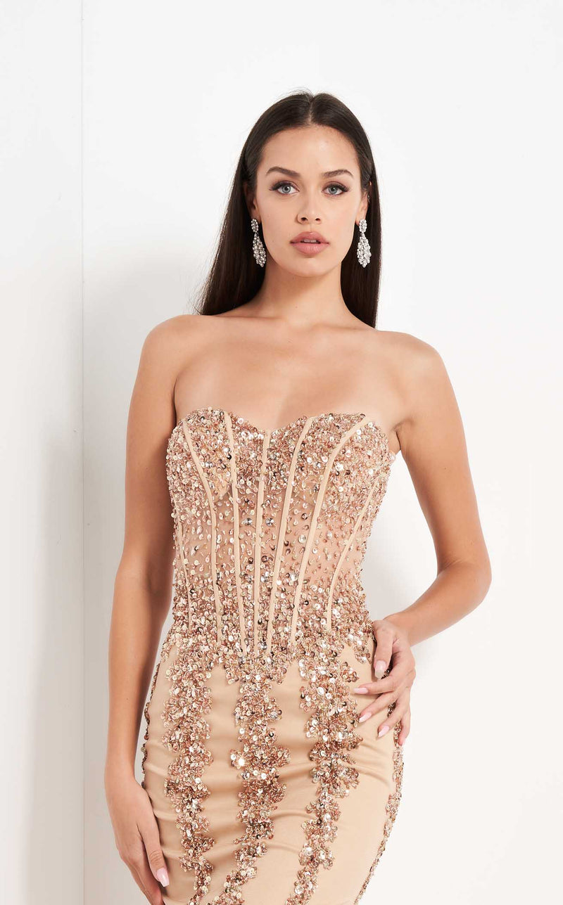 Jovani 5908BG Golden-Mix