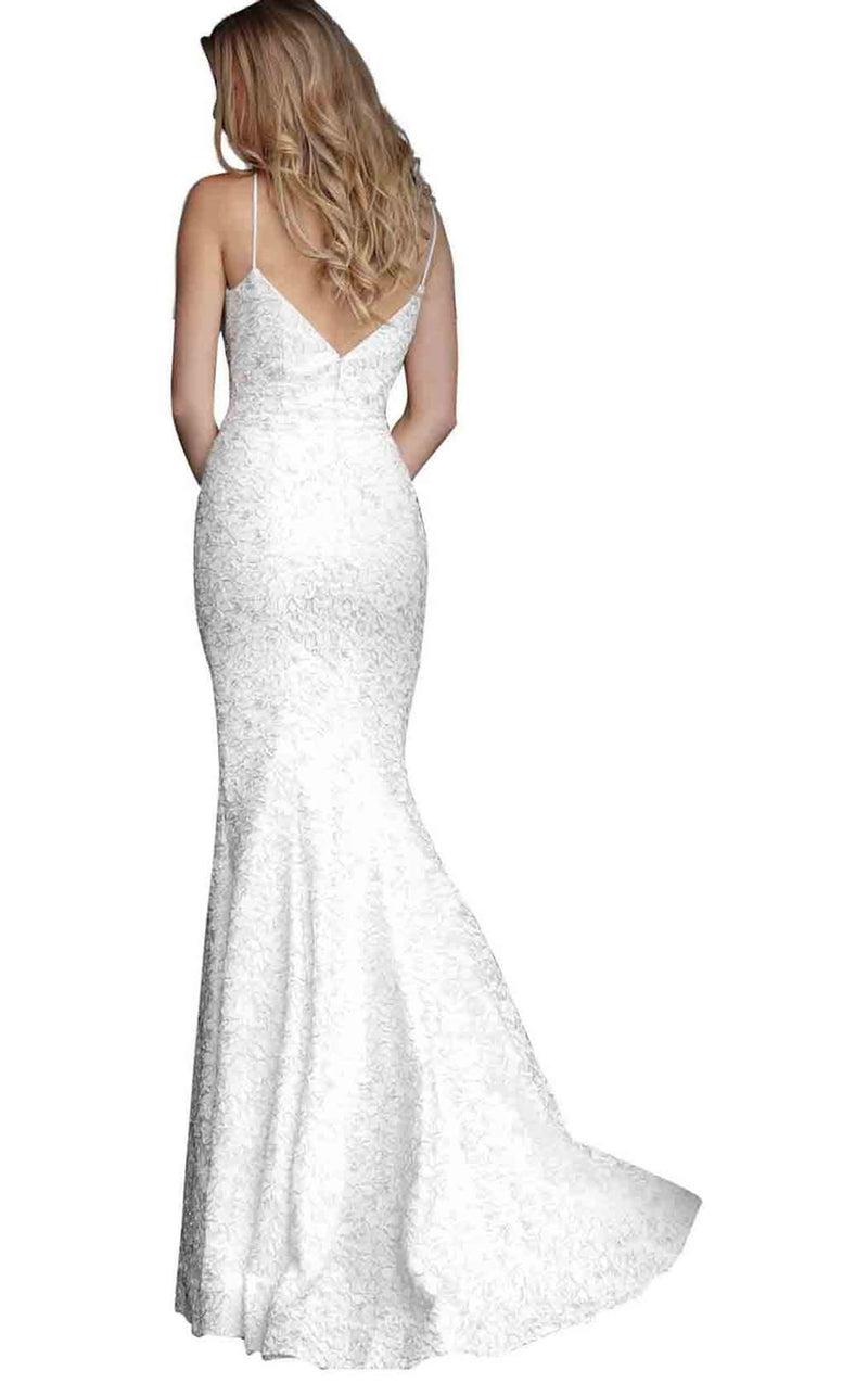 Jovani 60189 White-Silver