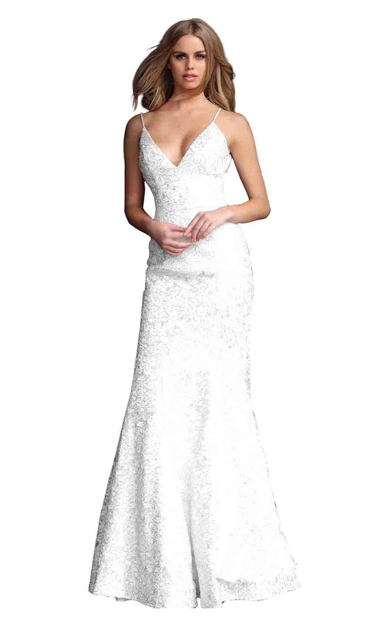 Jovani 60189 White-Silver