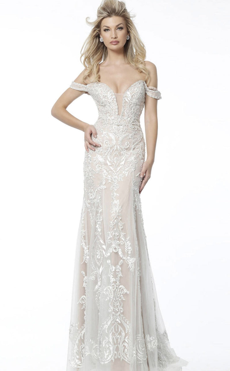 Jovani 60863BG Ivory