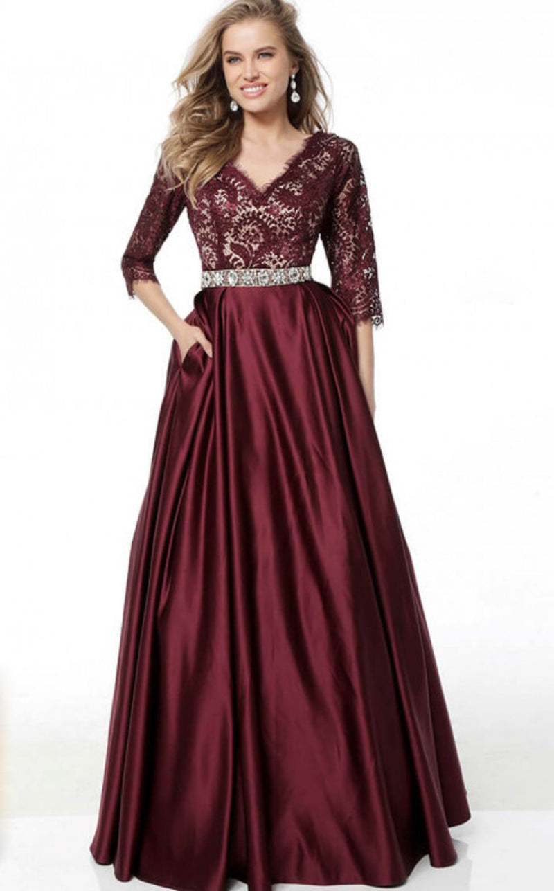 Jovani 61207BG Burgundy