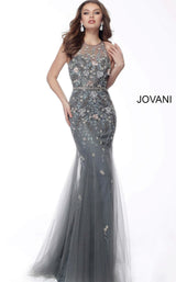 Jovani 62157BG Grey Multi