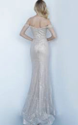 Jovani 62300bg Silver/Nude