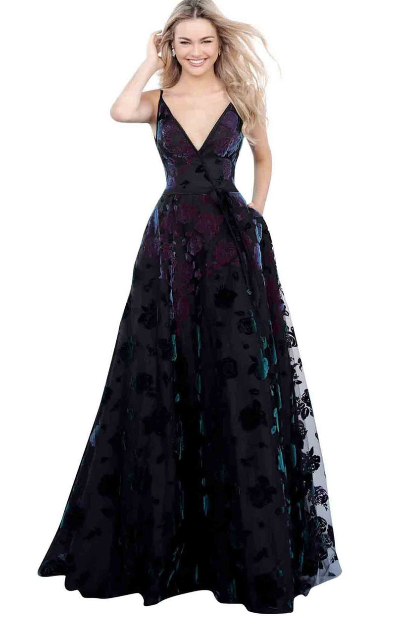 Jovani 62981 Black Multi