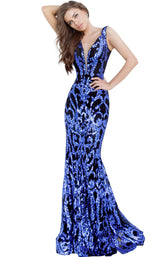 Jovani 63349 Black/Royal