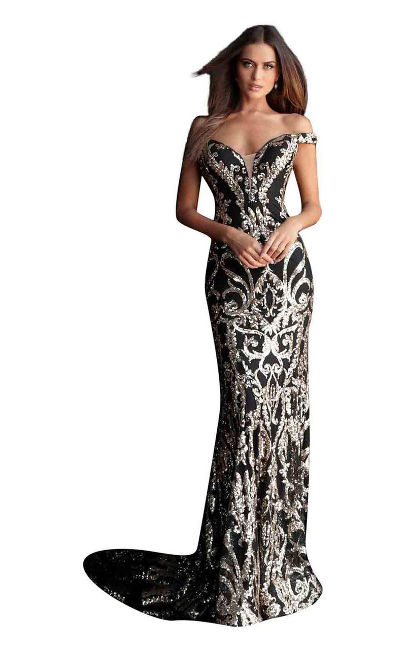 Jovani 63349 Black/Gold