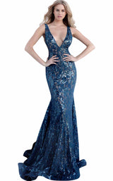 Jovani 63437BG Teal