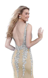 Jovani 63700BG Nude/Silver